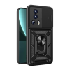 Gigapack Defender műanyag telefonvédő (közepesen ütésálló, szilikon belső, telefontartó gyűrű, kamera védelem) FEKETE Xiaomi 13 Lite