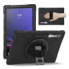 Gigapack Defender műanyag telefonvédő (ütésállóság, kitámasztó, 360° + kézpánt) FEKETE Samsung Galaxy Tab S9 Ultra WIFI (SM-X910), Galaxy Tab S9 Ultra LTE (SM-X916)