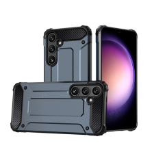 Gigapack Defender műanyag telefonvédő (ütésállóság, légpárnás sarok, szilikon belső, fémhatás) SÖTÉTKÉK Samsung Galaxy S24 Plus (SM-S926) tok és táska