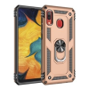 Gigapack Defender Samsung Galaxy A20 műanyag (közepesen ütésálló, telefontartó gyűrű, beépített fémlemez, arany)