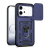 Gigapack Defender szilikon telefonvédő tartógyűrűvel kameravédővel Honor 600 / 600 Pro sötétkék GP-188667