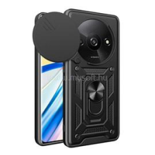 Gigapack Defender szilikon telefonvédő (ütésállóság, tartógyűrű, kameravédő) FEKETE (GP-157217) tok és táska