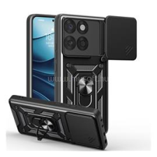 Gigapack Defender szilikon telefonvédő (ütésállóság, tartógyűrű, kameravédő) FEKETE (GP-175699) tok és táska