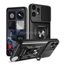 Gigapack Defender szilikon telefonvédő (ütésállóság, tartógyűrű, kameravédő) FEKETE (GP-176147) tok és táska