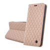 Gigapack Flip oldalra nyíló asztali tartós tok kártyatartóval iPhone 17 3D rombusz mintás bézs GP-192000