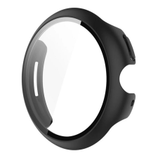 Gigapack Google Pixel Watch 3 41mm műanyag keret (bumper, ütésállóság + kijelzővédő üveg) fekete okosóra kellék