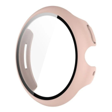 Gigapack Google Pixel Watch 3 41mm Műanyag keret (BUMPER, ütésállóság + kijelzővédő üveg) RÓZSASZÍN okosóra kellék