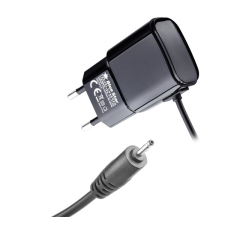 Gigapack Hálózati töltő (5.7V / 600mA + beépített 2mm kábel) FEKETE mobiltelefon kellék