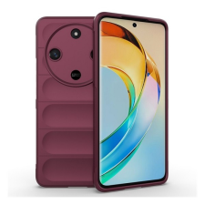 Gigapack Honor Magic6 Lite 5G szilikon telefonvédő (ütésállóság, kameravédő, 3d) bordó tok és táska