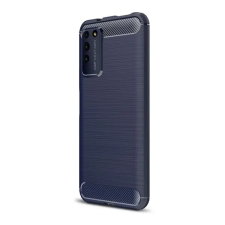 Gigapack Honor X10 szilikon telefonvédő (közepesen ütésálló, szálcsiszolt, karbon minta) sötétkék tok és táska