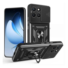 Gigapack Honor X8c defender szilikon telefonvédő (ütésállóság, tartógyűrű, kameravédő) fekete tok és táska
