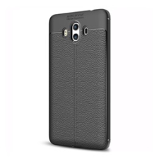 Gigapack Huawei Mate 10 Szilikon telefonvédő (bőr hatású, varrás minta, fekete) tok és táska