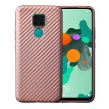 Gigapack Huawei Mate 30 Lite Szilikon telefonvédő (karbon minta, rozéarany) tok és táska