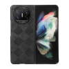 Gigapack Huawei Mate X3 műanyag telefonvédő (közepesen ütésálló, bőr hatású hátlap, 3d négyzet minta, prémium) fekete