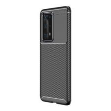 Gigapack Huawei P40 Pro+ Szilikon telefonvédő (légpárnás sarok, karbon minta, fekete) tok és táska