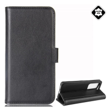 Gigapack Huawei P40 tok álló, valódi bőr (Flip, oldalra nyíló) fekete tok és táska