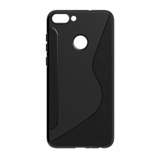 Gigapack Huawei P Smart (2018) szilikon telefonvédő (S-line, karbon minta, fekete) tok és táska