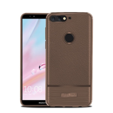 Gigapack Huawei Y7 Prime 2018 (Y7 2018) szilikon telefonvédő (közepesen ütésálló, szálcsiszolt) barna tok és táska