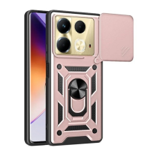 Gigapack Infinix Note 40 (X6853) műanyag telefonvédő (ütésállóság, szilikon belső, tartógyűrű, kameravédő) rozéarany mobiltelefon kellék