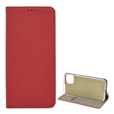 Gigapack iPhone 13 GIGAPACK tok álló, bőr hatású FLIP, rombusz, PIROS tok és táska