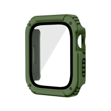Gigapack Műanyag keret (BUMPER, ütésálló + kijelzővédő üveg) ZÖLD Apple Watch Series 3 42mm okosóra kellék
