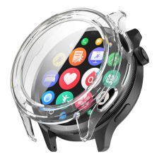 Gigapack Műanyag keret (BUMPER, ütésállóság + kijelzővédő üveg) ÁTLÁTSZÓ Xiaomi Watch S4 tok és táska