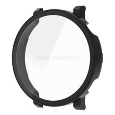 Gigapack Műanyag keret (BUMPER, ütésállóság + kijelzővédő üveg) FEKETE (GP-162294) okosóra kellék
