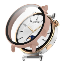 Gigapack Műanyag keret (BUMPER, ütésállóság + kijelzővédő üveg) RÓZSASZÍN Huawei Watch GT 4 41mm okosóra kellék