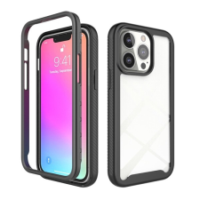 Gigapack műanyag telefonvédő ( Apple iPhone 13 Pro szilikon keret, ultravékony, közepesen ütésálló) fekete tok és táska
