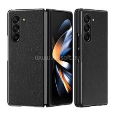 Gigapack Műanyag telefonvédő (bőr hatású bevonat) FEKETE (GP-159354) tok és táska