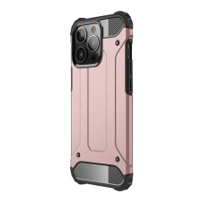 Gigapack műanyag telefonvédő (közepesen ütésálló, Apple iPhone 13 Pro szilikon belső, fémhatás) rozéarany tok és táska