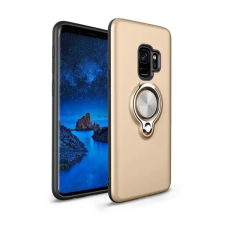 Gigapack Műanyag telefonvédő (szilikon belső, ütésállóság, tartógyűrű, 360°) ARANY tok és táska