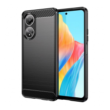Gigapack Oppo A58 4G szilikon telefonvédő (ütésállóság, légpárnás sarok, szálcsiszolt, karbon minta) fekete tok és táska