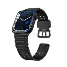 Gigapack Pótszíj (egyedi méret, nagy, szilikon) FEKETE (GP-146935) okosóra kellék