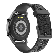 Gigapack Pótszíj (egyedi méret, szilikon, állítható, 3D minta) FEKETE Samsung Galaxy Watch 46mm (SM-R800N), Samsung Galaxy Watch 4 Classic 46 mm (SM-R890) okosóra kellék