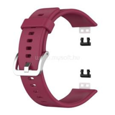 Gigapack Pótszíj (egyedi méret, szilikon, fém csat) BORDÓ (GP-108420) okosóra kellék