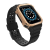 Gigapack Pótszíj (egyedi méret, szilikon, közepesen ütésálló, állítható + szilikon keret) FEKETE / ROZÉARANY Apple Watch Series 4 44mm, Apple Watch Series 5 44mm, Apple Watch Series 1 42mm, Apple W