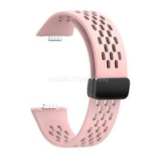 Gigapack Pótszíj (egyedi méret, szilikon, lyukacsos, légáteresztő) RÓZSASZÍN (GP-159416) okosóra kellék