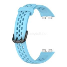 Gigapack Pótszíj (egyedi méret, szilikon, lyukacsos, légáteresztő) VILÁGOSKÉK (GP-150447) okosóra kellék