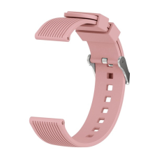 Gigapack Pótszíj (univerzális, 20 mm, szilikon, állítható, 3D csíkos minta) RÓZSASZÍN Huawei Watch GT 2 42mm, Samsung Galaxy Watch Active 2 44mm (SM-R820N), Samsung Galaxy Watch Active 2 40mm (SM-R830 okosóra kellék