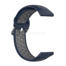 Gigapack Pótszíj (univerzális, 20mm, szilikon, lyukacsos, légáteresztő) SÖTÉTKÉK/SZÜRKE (GP-95370) okosóra kellék
