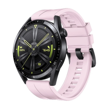 Gigapack pótszíj (univerzális, 22 mm, szilikon, állítható, fekete csat) rózsaszín okosóra kellék