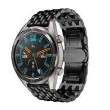 Gigapack Pótszíj (univerzális, 22mm, fém) FEKETE (GP-88934) okosóra kellék