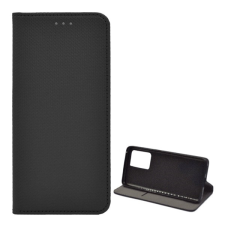 Gigapack Realme GT2 Pro 5G tok álló, bőr hatású (flip, asztali tartó funkció, rombusz minta) fekete tok és táska
