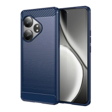 Gigapack Realme GT 6T szilikon telefonvédő (ütésállóság, légpárnás sarok, szálcsiszolt, karbon minta) sötétkék tok és táska