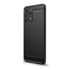 Gigapack Samsung Galaxy A33 5G Szálcsiszolt Szilikon Tok - Fekete tok és táska