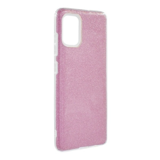 Gigapack Samsung Galaxy A51 szilikon telefonvédő (műanyag belső, csillogó hátlap, rózsaszín) tok és táska
