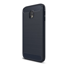 Gigapack Samsung Galaxy J3 (2017) Szilikon telefonvédő (légpárnás sarok, szálcsiszolt, karbon minta, sötétkék) tok és táska