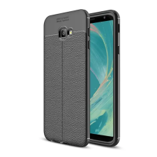 Gigapack Samsung Galaxy J4 Plus Szilikon Tok - Fekete/Varrás minta tok és táska