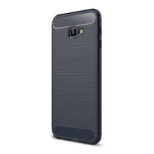Gigapack Samsung Galaxy J4+ Szilikon telefonvédő (légpárnás sarok, szálcsiszolt, karbon minta, sötétkék) tok és táska